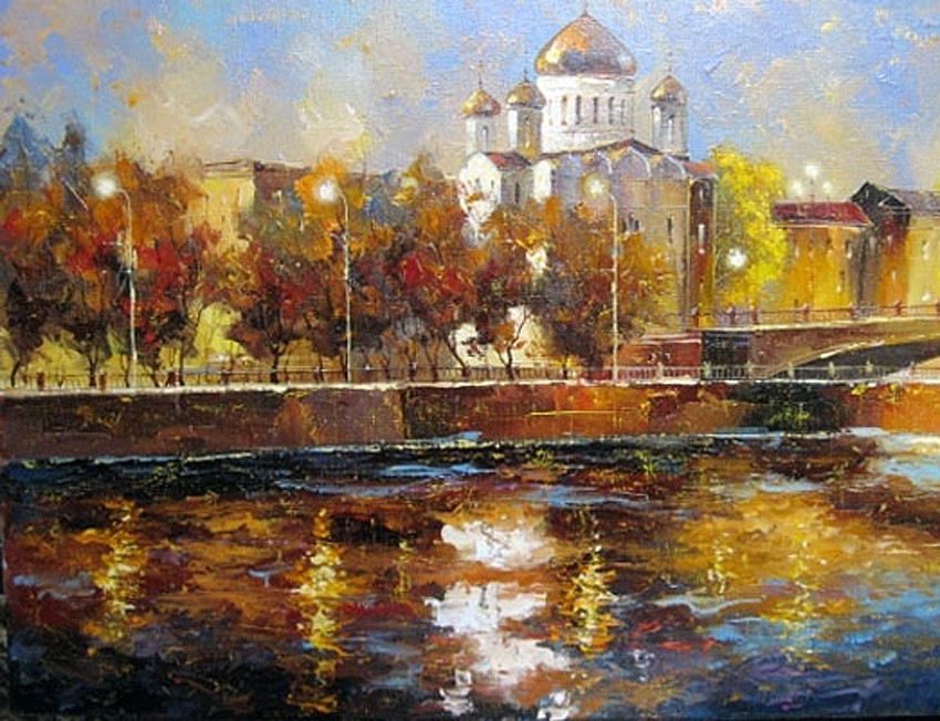 Осень в городе картины современных художников - 82 фото